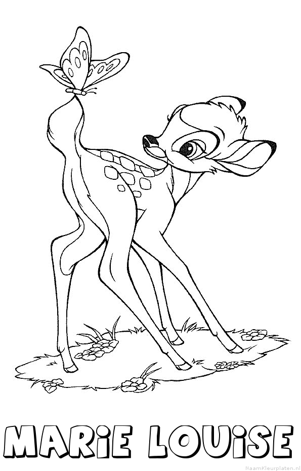 Marie louise bambi kleurplaat